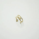 Domino Double Lines Clip Earrings No Piercing Ear Cuff
