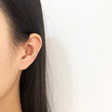 Domino Double Lines Clip Earrings No Piercing Ear Cuff