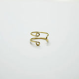 Domino Double Lines Clip Earrings No Piercing Ear Cuff