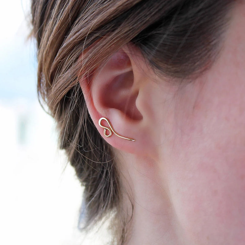 Domino Filigree Ear Climbers