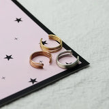 Domino Three Band Earcuff Minimalist No Piercing Women Jewelry Men Unisex Gift