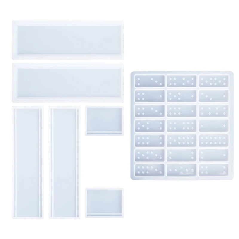 Epoxy Resin Dominoes Mold DIY Crafts Jewelry Box