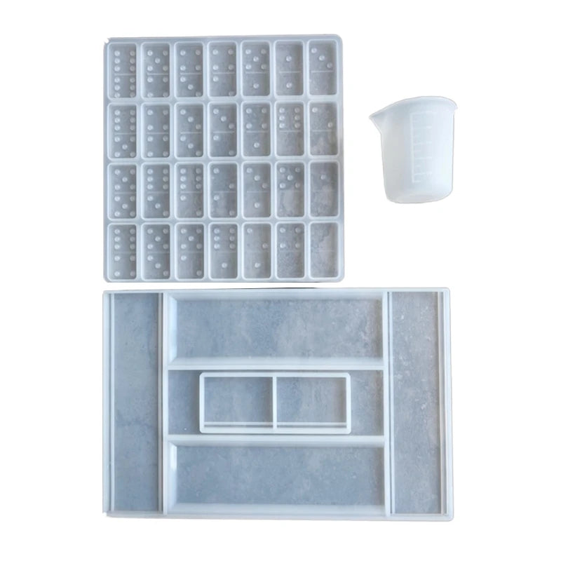 Epoxy Resin Mold Dominoes Storage Box DIY Crafts Jewelry Holder