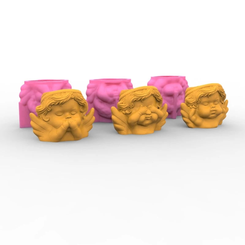 Angel Succulent Flower Pot Silicone Mold for DIY Crafts