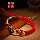 Red Hand Rope Couple Bracelet Hand-woven Retro Design