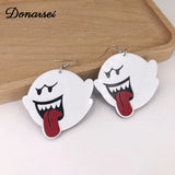 Funny Ghost Acrylic Earrings Halloween Drop Earrings