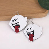 Funny Ghost Acrylic Earrings Halloween Drop Earrings