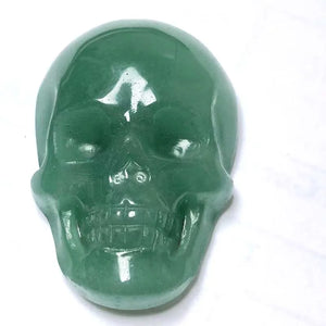 Jade Skull Pendant Drop Safety Amulet Necklace With Chain