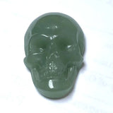 Jade Skull Pendant Drop Safety Amulet Necklace With Chain