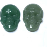 Jade Skull Pendant Drop Safety Amulet Necklace With Chain