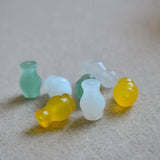 Yellow Agate Medium Hole Vase Back Cloud Earrings DIY Accessories