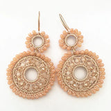 Bohemia Crystal Bead Circle Earrings Girl Birthday Party Jewelry