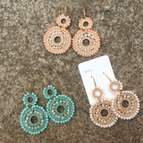 Bohemia Crystal Bead Circle Earrings Girl Birthday Party Jewelry
