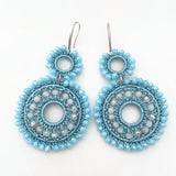 Bohemia Crystal Bead Circle Earrings Girl Birthday Party Jewelry