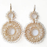 Bohemia Crystal Bead Circle Earrings Girl Birthday Party Jewelry
