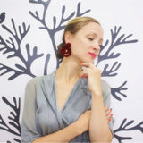 Dongmu Crystal Earrings Ladies Accessories - Christmas Colors