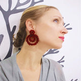 Dongmu Crystal Earrings Ladies Accessories - Christmas Colors