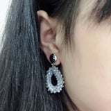 Dongmu Bohemian Crystal Earrings Woven Fine Jewelry Year Gift