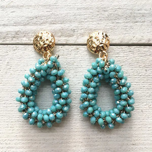 Dongmu Bohemian Crystal Earrings Woven Fine Jewelry Year Gift