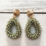 Dongmu Bohemian Crystal Earrings Woven Fine Jewelry Year Gift