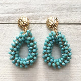 Dongmu Bohemian Crystal Earrings Woven Fine Jewelry Year Gift