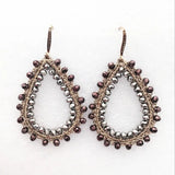 Baroque Style Crystal Drop Pendant Retro Earrings