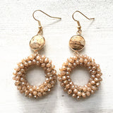 Bohemian Crystal Long Earrings - Large Woven Jewelry