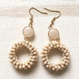 Bohemian Crystal Long Earrings - Large Woven Jewelry
