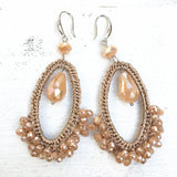 Dongmu Jewelry Bohemian Style Water Droplets Earrings Crystal Gift
