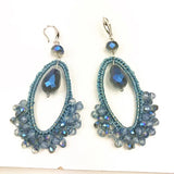 Dongmu Jewelry Bohemian Style Water Droplets Earrings Crystal Gift