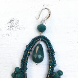 Dongmu Jewelry Bohemian Style Water Droplets Earrings Crystal Gift