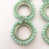 Dongmu Crystal Long Earrings Circle Link Ms. Accessories Birthday Gift