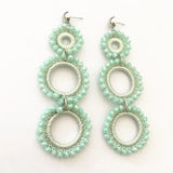 Dongmu Crystal Long Earrings Circle Link Ms. Accessories Birthday Gift