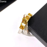 Donia Jewelry 316L Stainless Steel Letters Leather Rope Necklace