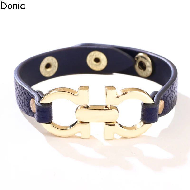 Donia Jewelry European and American Alloy Letter Bracelet