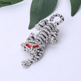 Leopard Brooch Punk Headscarf Pin Rhinestone Year