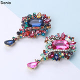 Donia Water Drop Glass Inlaid Alloy Brooch Crystal Bridal Corsage