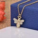 Donia Bee Necklace Copper Zircon Pendant Personalized Jewelry