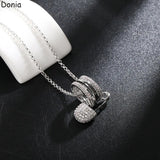 Donia Jewelry Brooch Ring Necklace Zircon Chain Pendant