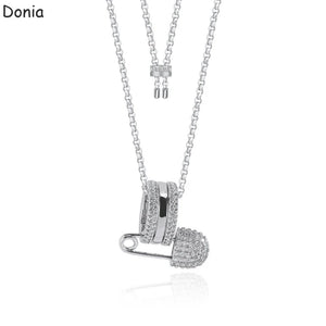 Donia Jewelry Brooch Ring Necklace Zircon Chain Pendant