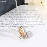 Donia Jewelry Brooch Ring Necklace Zircon Chain Pendant