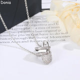 Donia Jewelry Brooch Ring Necklace Zircon Chain Pendant
