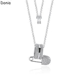 Donia Jewelry Brooch Ring Necklace Zircon Chain Pendant