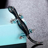 Donia Jewelry Jet Enamel Chameleon Animal Brooch for Men's Punk Jewelry