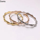 Donia Jewelry European & American Bamboo Titanium Steel Bracelet