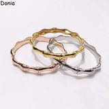 Donia Jewelry European & American Bamboo Titanium Steel Bracelet