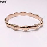 Donia Jewelry European & American Bamboo Titanium Steel Bracelet
