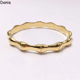Donia Jewelry European & American Bamboo Titanium Steel Bracelet