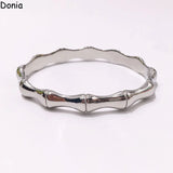 Donia Jewelry European & American Bamboo Titanium Steel Bracelet