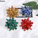 Donia Jewelry European Glass Flower Brooch